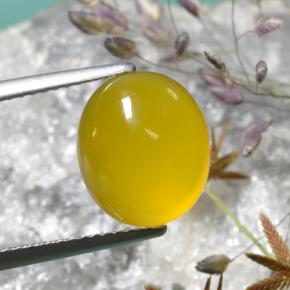 Yellowish Gold Агат Камень - 4.2ct Овал Кабошон (ID: 467615)