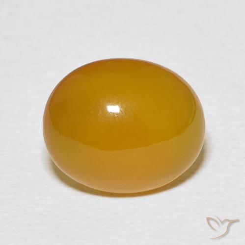 5.36ct Natural Light Honey Yellow Agate, Oval, Translucent