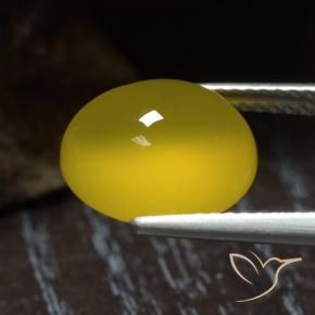 Agate Gemstone in 11.5 x 10.3 mm Size for Sale, Agate Stone in Deep Yellow Color