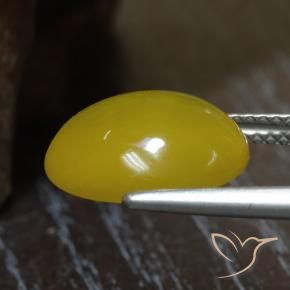 Agate Gemstone in 13 x 11 mm (calibrated) Size for Sale, Agate Stone in Medium Yellow Color