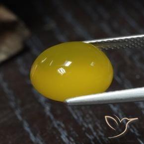 Agate Gemstone in 12 x 10 mm (calibrated) Size for Sale, Agate Stone in Yellowish Gold Color