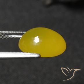 Agate Gemstone in 11 x 9 mm (calibrated) Size for Sale, Agate Stone in Honey Yellow Color