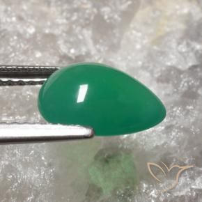 Agate Gemstone in 10 x 8 mm (calibrated) Size for Sale, Agate Stone in Warm Green Color
