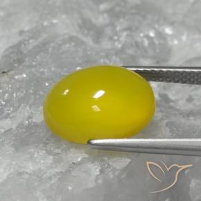 Agate Gemstone in 12 x 10 mm (calibrated) Size for Sale, Agate Stone in Medium-Light Yellow Color
