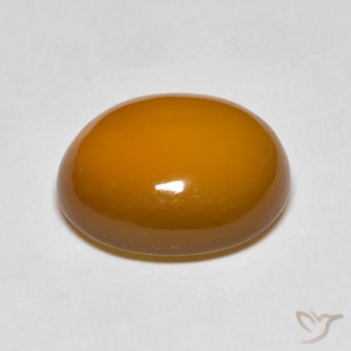 Agate Gemstone in 13 x 11 mm (calibrated) Size for Sale, Agate Stone in Orange Brown Color