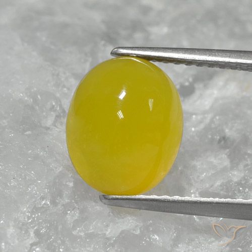 3.62ct Natural Honey Yellow Agate, Oval, Translucent