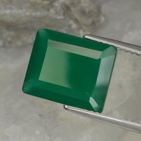 5.08 ct Green Agate Stone, Natural Agate in Octagon Step Cut Shape for Sale