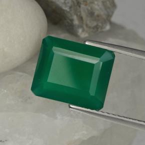 3.79 ct Green Agate Stone, Natural Agate in Octagon Step Cut Shape for Sale