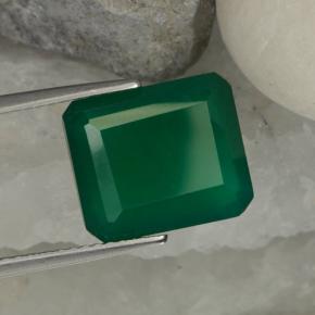 5.12 ct Green Agate Stone, Natural Agate in Octagon Step Cut Shape for Sale