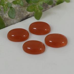 Medium Red Агат Камень - 0.7ct Овал Кабошон (ID: 468727)