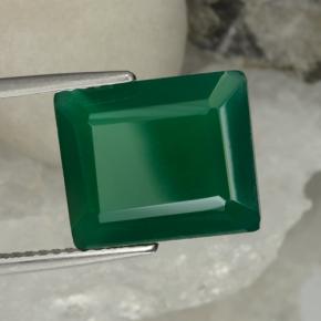 5.13 ct Green Agate Stone, Natural Agate in Octagon Step Cut Shape for Sale