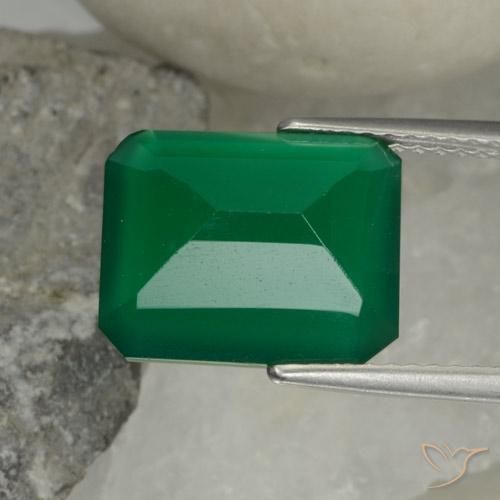 Agate Gemstone in 12 x 10 mm (calibrated) Size for Sale, Agate Stone in Yellowish Green Color