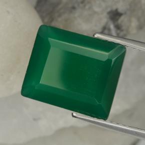 5.57 ct Green Agate Stone, Natural Agate in Octagon Step Cut Shape for Sale
