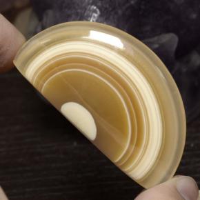81.1ct Half Moon Cabochon Multicolor Agate Gem for sale 81.1ct Half Moon Cabochon Multicolor Agate Gem (ID: 469562)