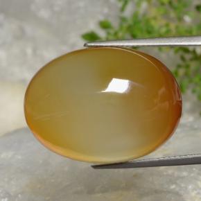 38.01 ct Golden Agate Stone, Natural Agate in Oval Cabochon Shape for Sale