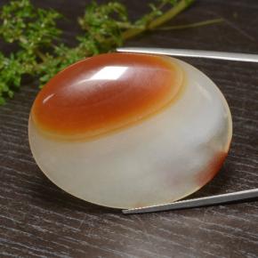 84.57 ct Multicolor Agate Stone, Natural Agate in Oval Cabochon Shape for Sale