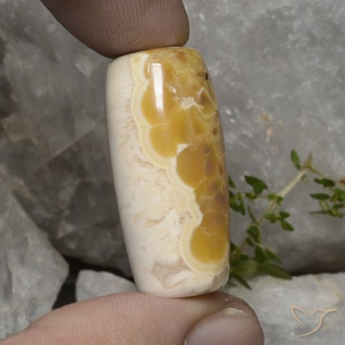 56.94 ct Barrel Cut Agate, 30.6 x 14.3 mm From India, Photo A