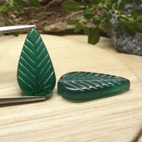 4.9ct Carved Leaf Green Agate Gem for sale 4.9ct Carved Leaf Green Agate Gem (ID: 470936)
