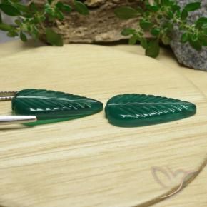 Agate Gemstones in 19.9 x 10 mm Size for Sale, Agate Stones in Green Color
