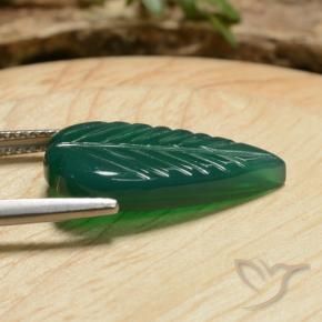 Agate Gemstone in 19.9 x 10.3 mm Size for Sale, Agate Stone in Yellowish Green Color