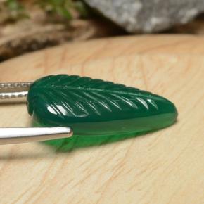 Agate Gemstone in 19.4 x 10.3 mm Size for Sale, Agate Stone in Yellowish Green Color