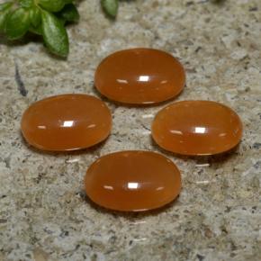 2.68 ctw Orange Agate Stones, Natural Agate in Oval Cabochon Shape for Sale