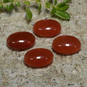 2.69 ctw Red Agate Stones, Natural Agate in Oval Cabochon Shape for Sale
