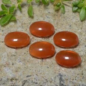 3.21 ctw Orange Agate Stones, Natural Agate in Oval Cabochon Shape for Sale