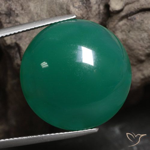 29.91ct Natural Medium Green Agate, Round, Translucent