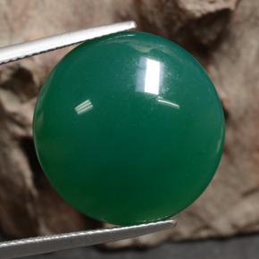 Medium Green Agate Gem - 19.6ct Round Cabochon (ID: 473129)