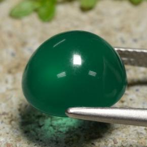 Agate Gemstone in 11 mm (calibrated) Size for Sale, Agate Stone in Green Color