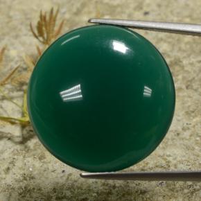 Green Agate Gem - 25.2ct Round Cabochon (ID: 473733)