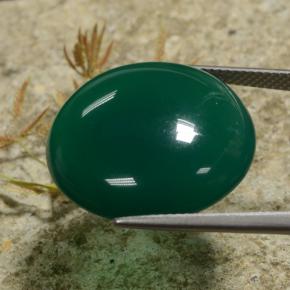 Agate Gemstone in 21.9 mm Size for Sale, Agate Stone in Green Color