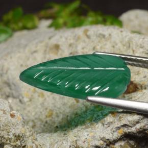 Agate Gemstone in 17.8 x 9.5 mm Size for Sale, Agate Stone in Yellowish Green Color