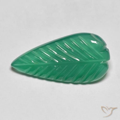 4.30ct Natural Medium Deep Green Agate, Fancy, Translucent