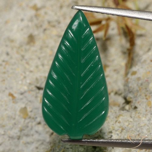 6.30ct Natural Medium Green Agate, Fancy, Translucent, Photo A