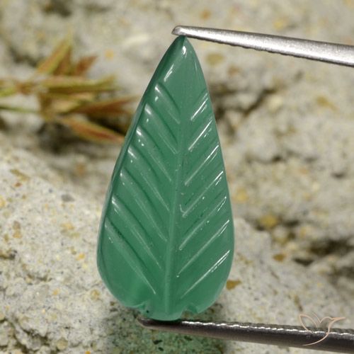 4.04ct Natural Warm Green Agate, Fancy, Translucent, Photo A