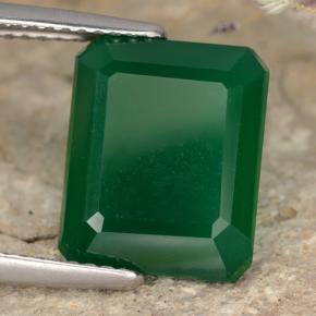 5.21 ct Green Agate Stone, Natural Agate in Octagon Step Cut Shape for Sale