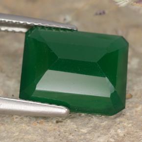 Agate Gemstone in 12 x 10 mm (calibrated) Size for Sale, Agate Stone in Medium Green Color