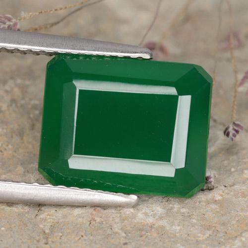 Medium Green Agata Gem - 3.9ct Taglio ottagonale (ID: 477915)