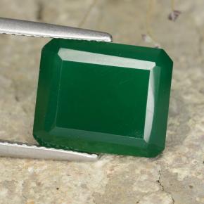 Medium Green Agata Gem - 4.8ct Taglio ottagonale (ID: 477940)
