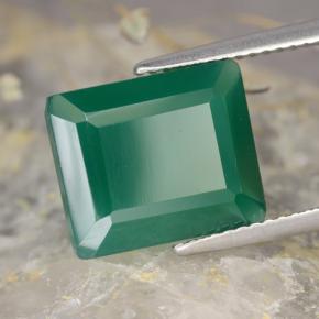 4.89 ct Green Agate Stone, Natural Agate in Octagon Step Cut Shape for Sale