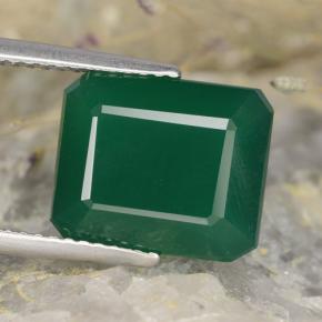 Yellowish Green Agate Gem - 5.2ct Octagon Step Cut (ID: 478174)