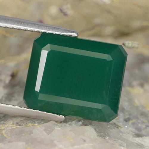 Verde giallastro Agata Gem - 5.5ct Taglio ottagonale (ID: 478177)