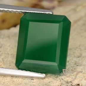 4.92 ct Green Agate Stone, Natural Agate in Octagon Step Cut Shape for Sale