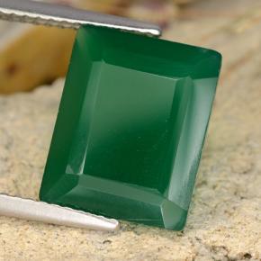 4.79 ct Green Agate Stone, Natural Agate in Octagon Step Cut Shape for Sale