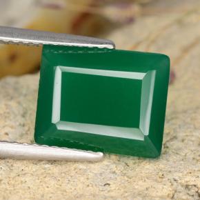 4.07 ct Green Agate Gemstone, Agate Gem in Octagon Step Cut Shape for Sale.