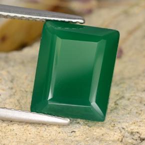 4.07 ct Green Agate Stone, Natural Agate in Octagon Step Cut Shape for Sale