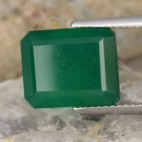 5.11 ct Green Agate Stone, Natural Agate in Octagon Step Cut Shape for Sale