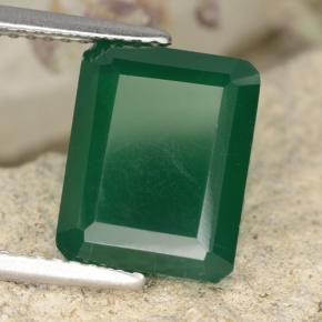 4.52 ct Green Agate Stone, Natural Agate in Octagon Step Cut Shape for Sale